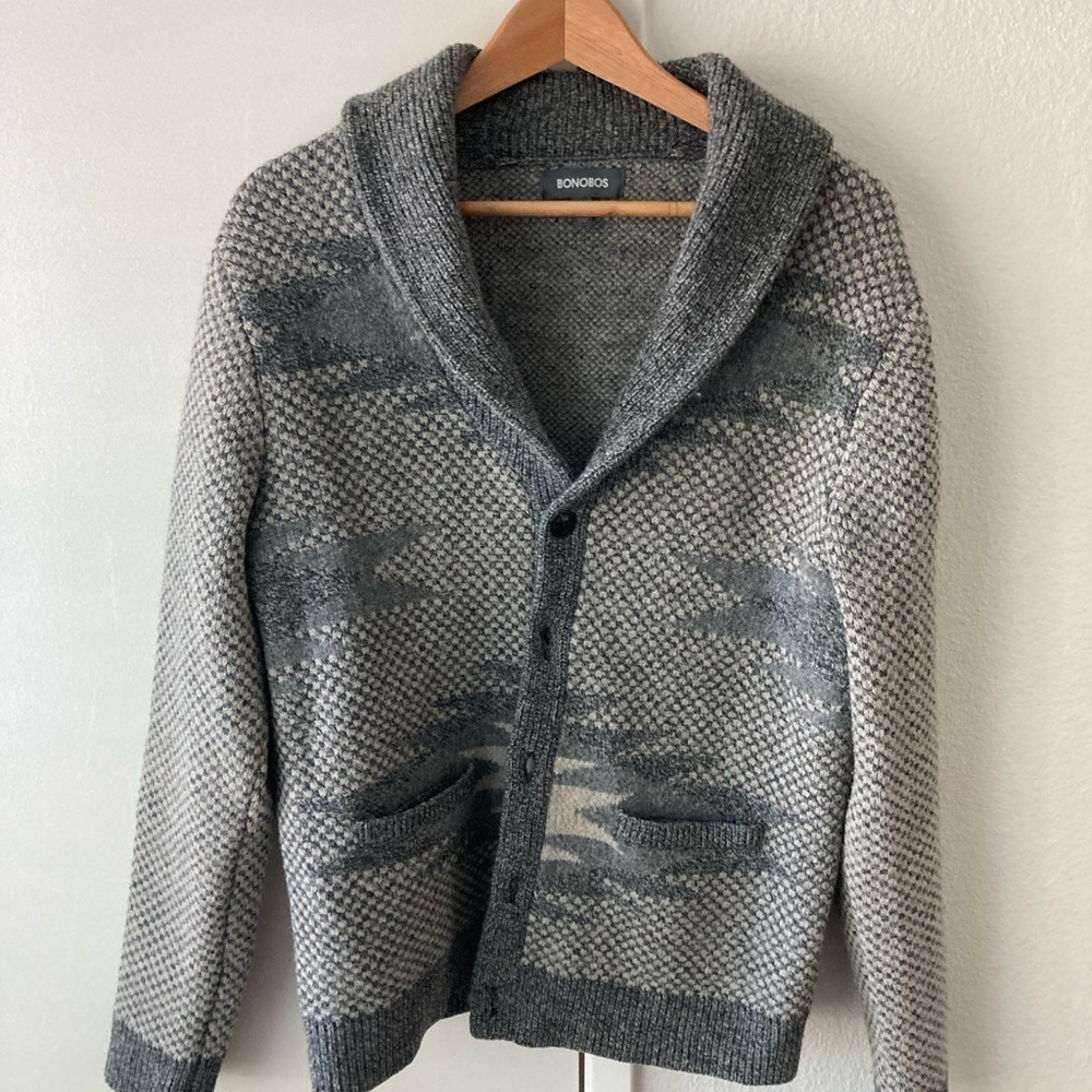 Bonobos Shawl Collar Knit Cardigan, Medium